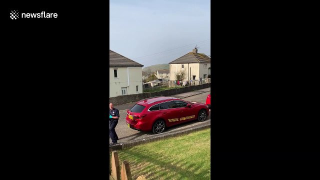 Sweet Easter surprise as firemen in north England deliver chocolate eggs during coronavirus lockdown