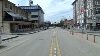 760 bin nüfusa sahip Erzurum'da yasağın ikinci günüde sessizlik hakim
