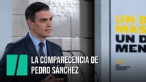 La comparecencia completa de Pedro Sánchez en Moncloa