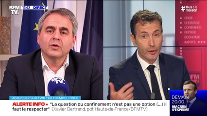 "On ne peut pas mettre sur le même plan la santé et l'économie. Sauver des vies, c'est le plus important", Xavier Bertrand - 12/04