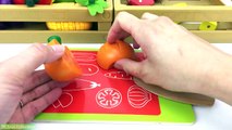 Fun Learning Fruits and Vegetables with Wooden Cutting Toys Education Videos for Kids 學水果英文