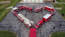 Firefighters pay tribute to healthcare workers in unique way