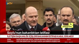 Süleyman Soylu'nun istifasını Cumhurbaşkanı Erdoğan kabul etmedi
