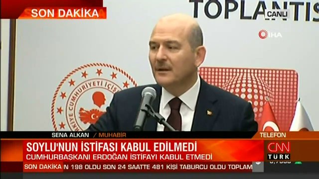 Son dakika... Süleyman Soylu'nun istifası kabul edilmedi