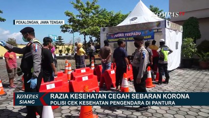 Polisi Cek Kesehatan Pengendara dan Penumpang Minibus di Jalur Pantura