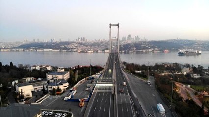 Yasaktan sonra 15 Temmuz Şehitler Köprüsü havadan görüntülendi