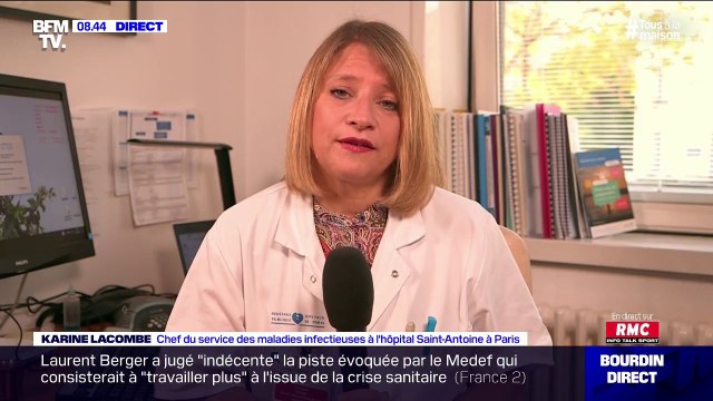 Karine Lacombe (cheffe du service des maladies infectieuses à l'hôpital Saint-Antoine): Pour la première quinzaine de mai, on aura les idées plus claires sur les traitements
