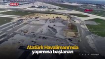 Atatürk Havalimanı'ndaki hastane çalışması havadan görüntülendi