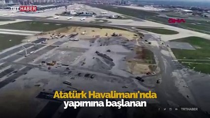 Atatürk Havalimanı'ndaki hastane çalışması havadan görüntülendi