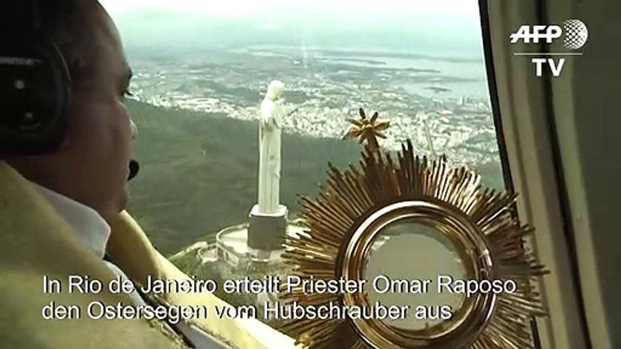 Ostersegen vom Hubschrauber aus