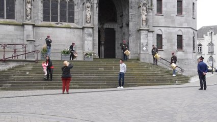 Walcourt: sortie symbolique des Marcheurs de la Trinité (13.04.20)