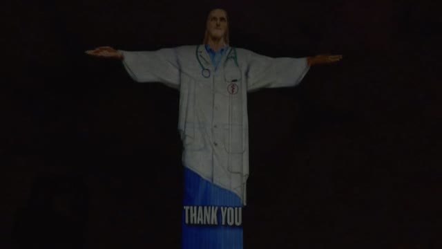 Homenaje del Cristo Redentor a los profesionales médicos del mundo