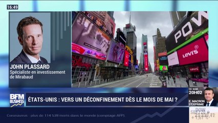 John Plassard (Mirabaud) : vers un déconfinement dès le mois de mai aux États-Unis ? - 13/04