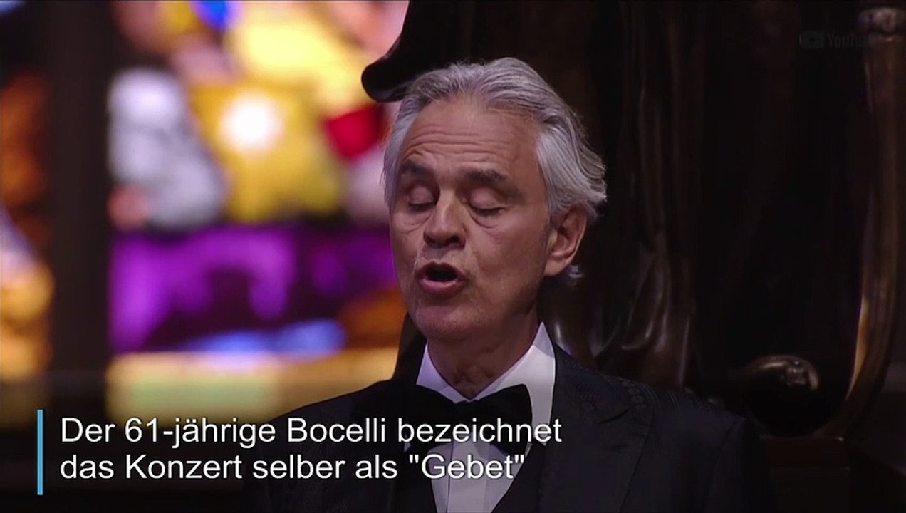 Andrea bocelli singt in leerem mailänder dom