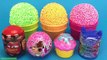3 Colors Play Foam in Ice Cream Cups Hello Kitty Chupa Chups LOL PJ Masks Kinder Surprise Toys