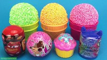 3 Colors Play Foam in Ice Cream Cups Hello Kitty Chupa Chups LOL PJ Masks Kinder Surprise Toys