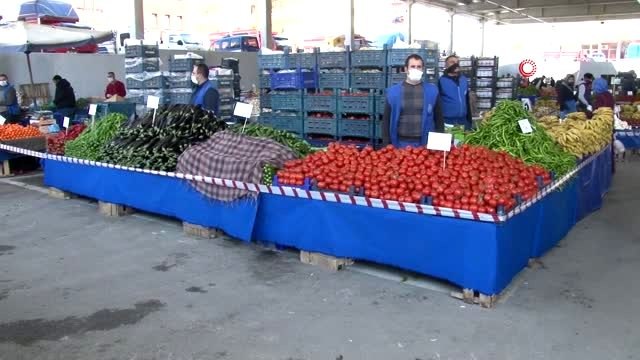 Sokağa çıkma yasağı sebebi ile elde kalan ürünler için semt pazarı açıldı
