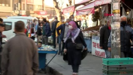Ankara'da sokağa çıkma yasağı sonrası pazarda yoğunluk