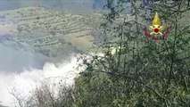 Castel Rigone (PG) - Incendio tra i boschi nei dintorni del Lago Trasimeno (13.04.20)