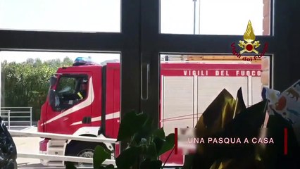 Lodi - Buona Pasqua dai Vigili del Fuoco (13.04.20)