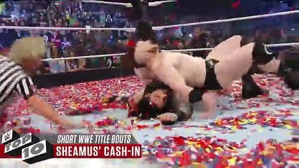 10 insanely short WWE Title Matches_ WWE Top 10