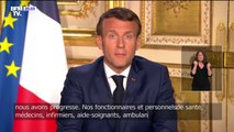 Emmanuel Macron rend hommage aux soignants, à 