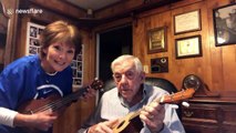 Never too late! 94-year-old Memphis grandpa learns to play the ukulele with daughter during quarantine