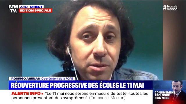 Rodrigo Arenas (FCPE): La reprise de l'école ne sera pas faite pour les élèves les plus fragile, mais pour les parents qui vont aller travailler
