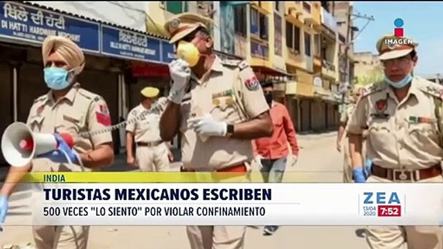 Turistas mexicanos son castigados por violar la cuarentena en la India