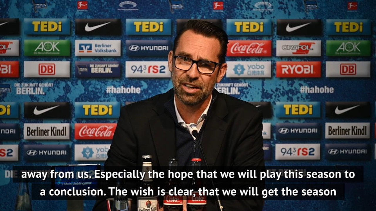 Hertha's Preetz still eager to get Bundesliga season finished