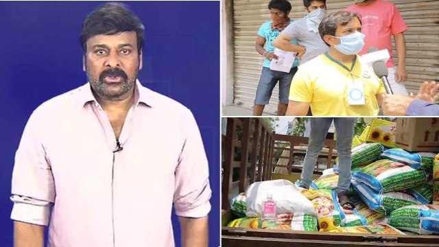 Lockdown : Mega Star Chiranjeevi Distributing Food To Cinema Works Through CCC Trust In Hyderabad