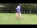 Man Swings Club While Playing Golf in Rain and Throws it in Woods
