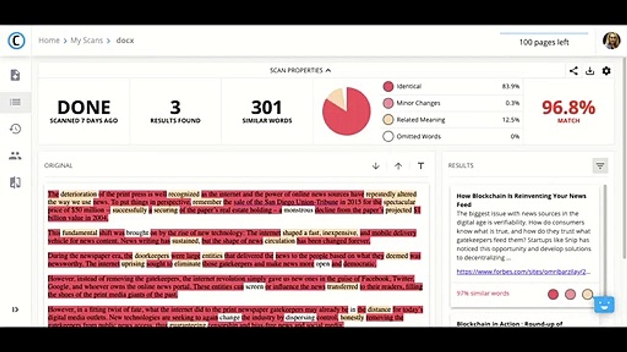 How to Filter Scan Results with Copyleaks