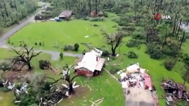 ABD'de etkili olan ve 30'dan fazla kişinin hayatını kaybettiği kasırganın yarattığı yıkım görüntülendi