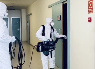 Desinfección del Hospital Universitario de Ceuta