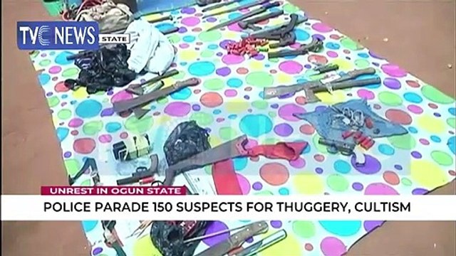 Police parade 150 suspects for robbery, Cultism in Ogun