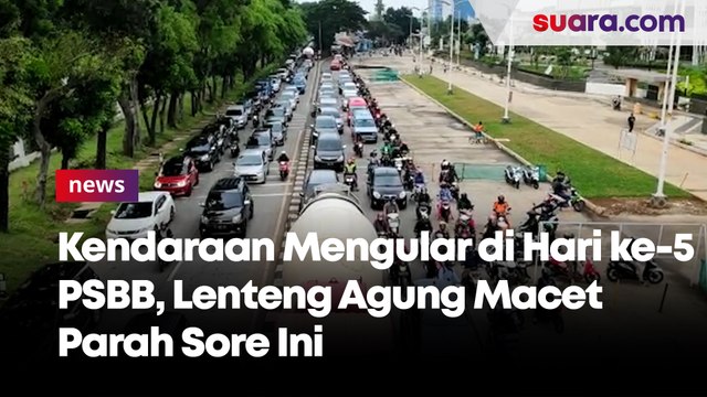 Kendaraan Mengular di Hari ke-5 PSBB, Lenteng Agung Macet Parah Sore Ini