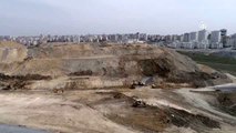 Başakşehir İkitelli Şehir Hastanesi yollarının inşaatı devam ediyor - Drone