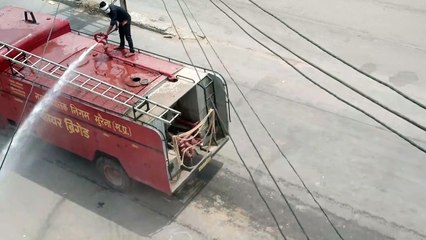 अवकाश में पूरे शहर को किया सेनेटाइज