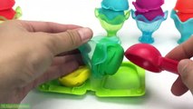 Making 6 Colors Ice Cream with Play Doh Popsicles Molds Surprise Toys Zuru 5