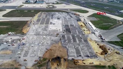 ATATÜRK HAVALİMANI'NDA YAPIMI SÜREN HASTANENİN TEMELİ ORTAYA ÇIKTI