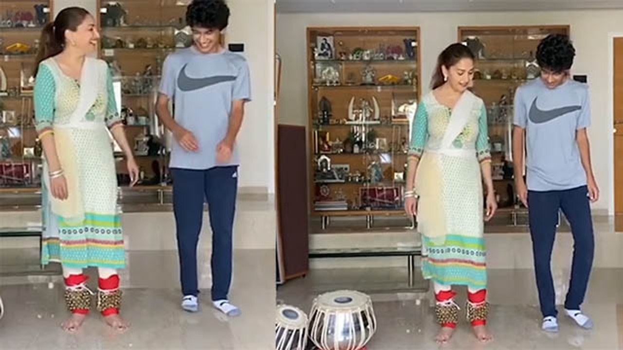 Madhuri Dixit ने बेटे को दी Dance Class, सिखा रही हैं Classical Dance | Madhuri Dixit Lockdown