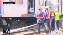 출근길 탈선한 24년 된 열차…승객들 걸어서 역까지 대피