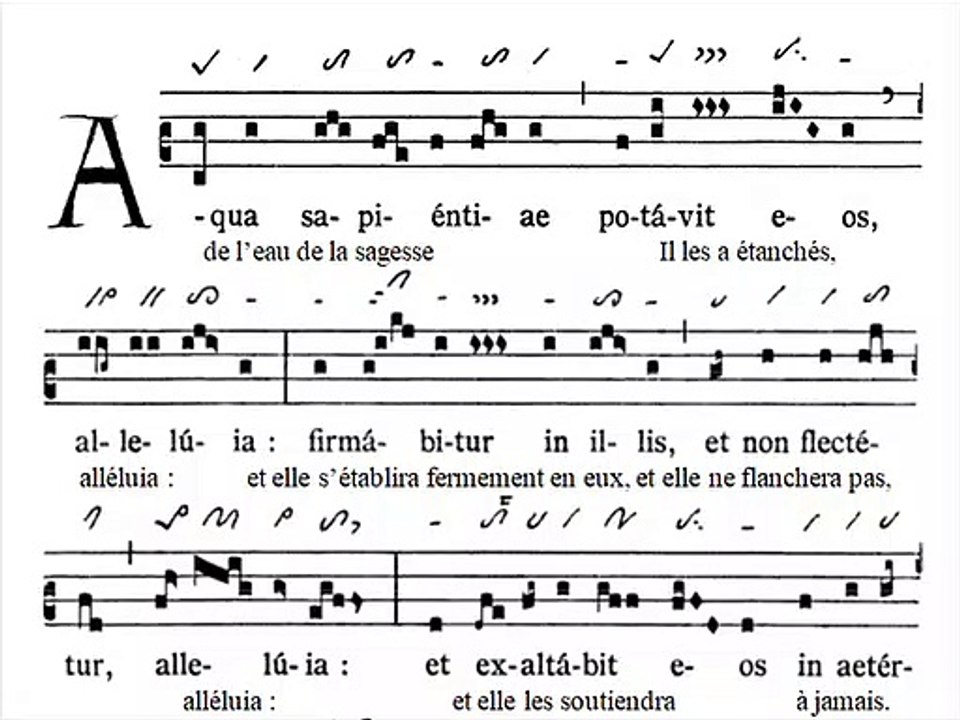 Introitus Aqua sapientiae, Octavam Paschae 3
