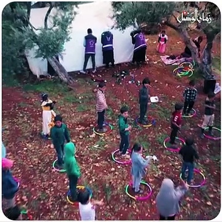 حملة توعية حول كورونا لأطفال النازحين في مخيمات إدلب - سوريا