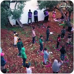 حملة توعية حول كورونا لأطفال النازحين في مخيمات إدلب - سوريا