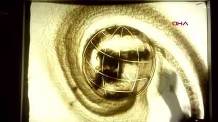 Rap ve kum sanatı ile 'evde kal' çağrısı