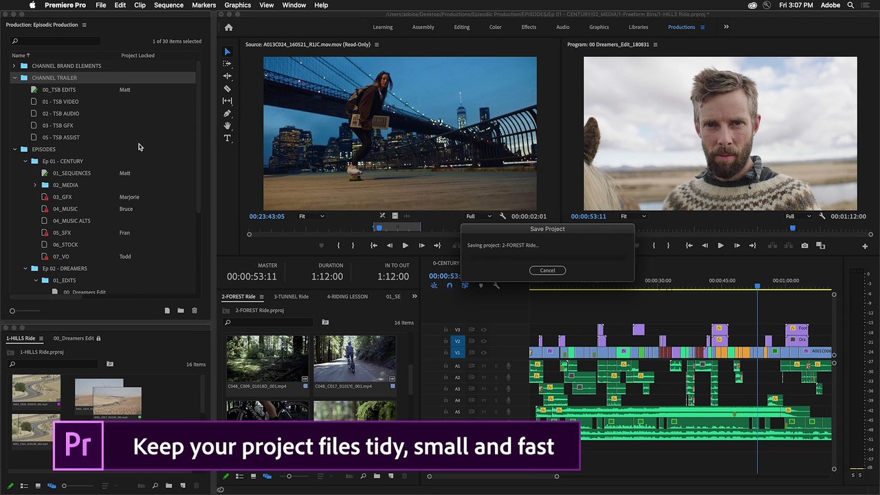 Productions: Available Today in Premiere Pro | Adobe Creative Cloud