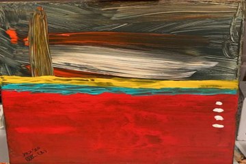 لوحة يزيد الراجحي التي رسمها ووصل سعرها إلى 3 مليون ريال ونصف