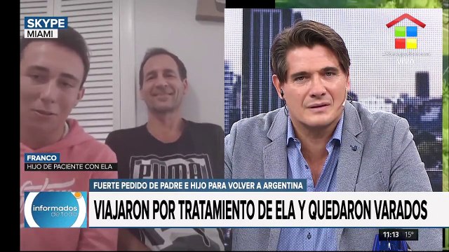 Informados de todo | Franco y su papá quedaron varados en Miami. Viajaron por tratamiento de ELA